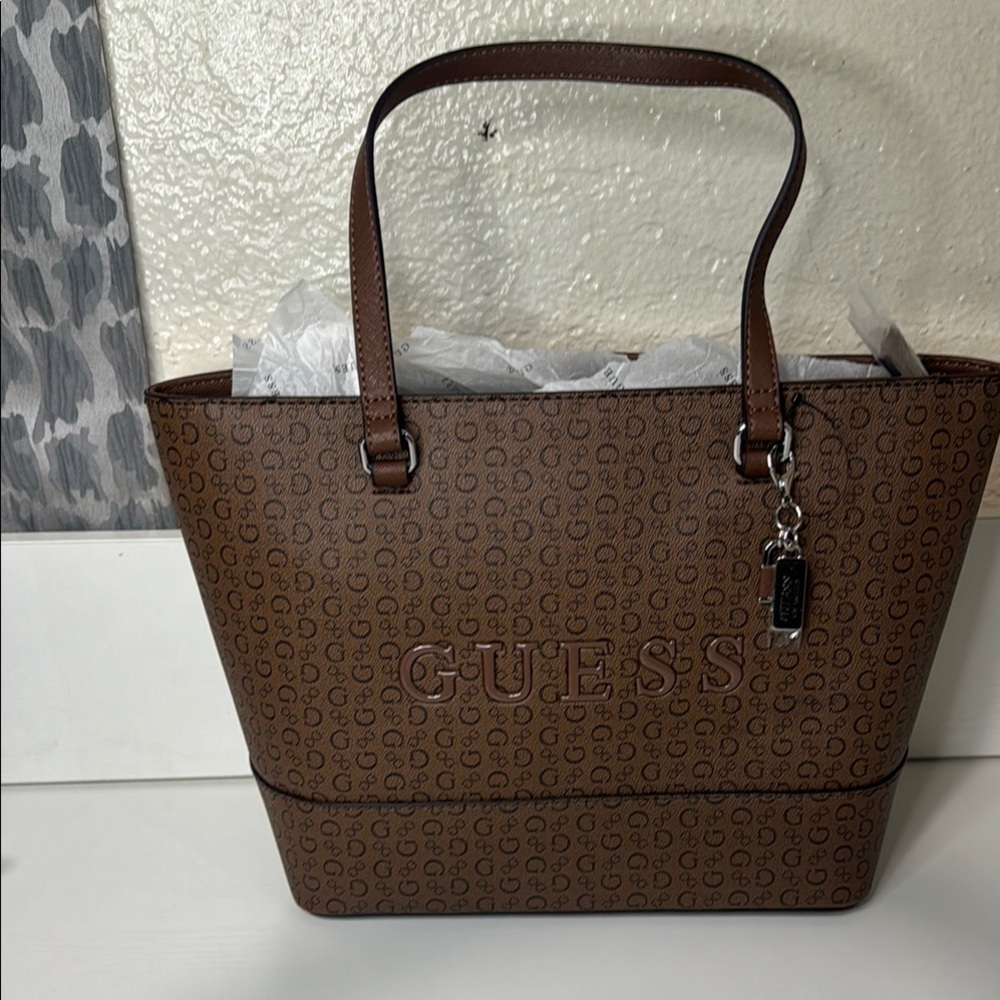 GUESS Brown Tote Bag
